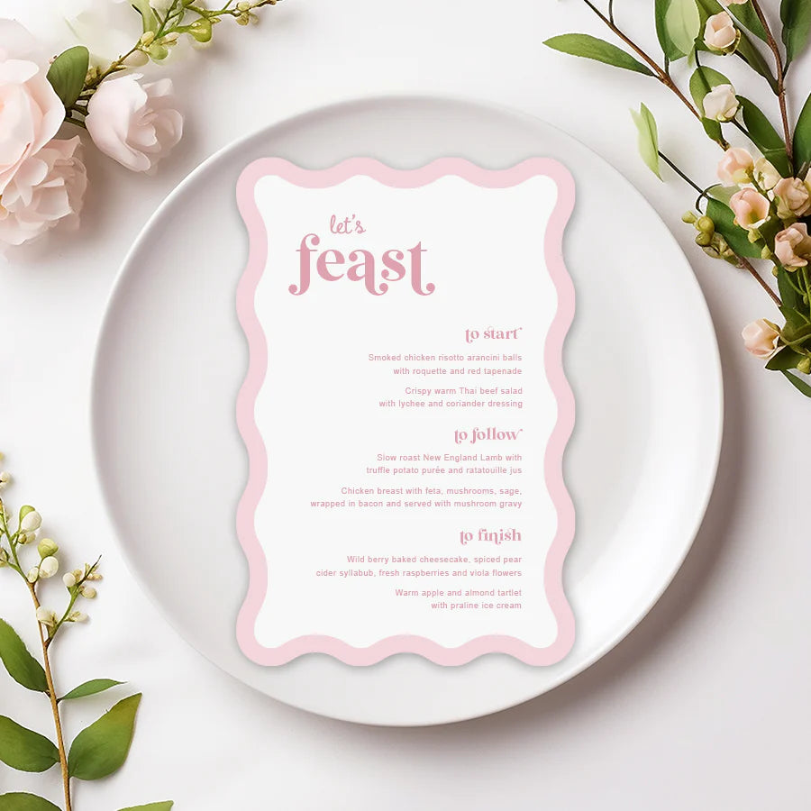 Wedding, Engagement, Baptism or Christening, Birthday Party Invitation Card Menu Card Printing 4