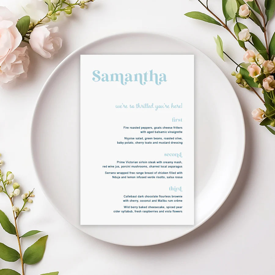 Wedding, Engagement, Baptism or Christening, Birthday Party Invitation Card Menu Card Printing 3