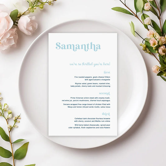 Wedding, Engagement, Baptism or Christening, Birthday Party Invitation Card Menu Card Printing 3